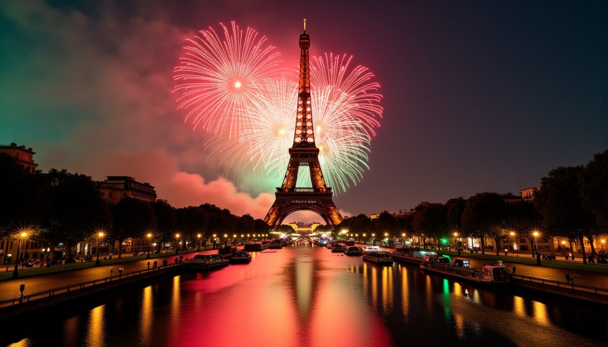 Vidéo : Revivez le spectaculaire feu d’artifice du 14 juillet 2015 illuminant la Tour Eiffel à Paris